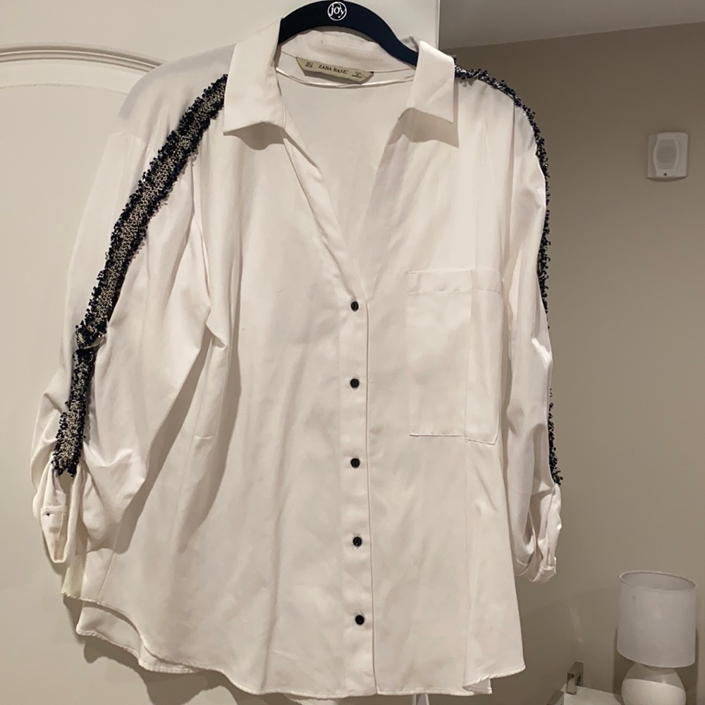 Zara white blouse